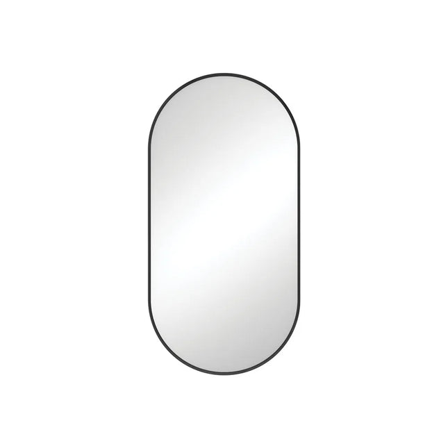 Fienza Empire Pill Framed Mirror Matte Black , 450mm