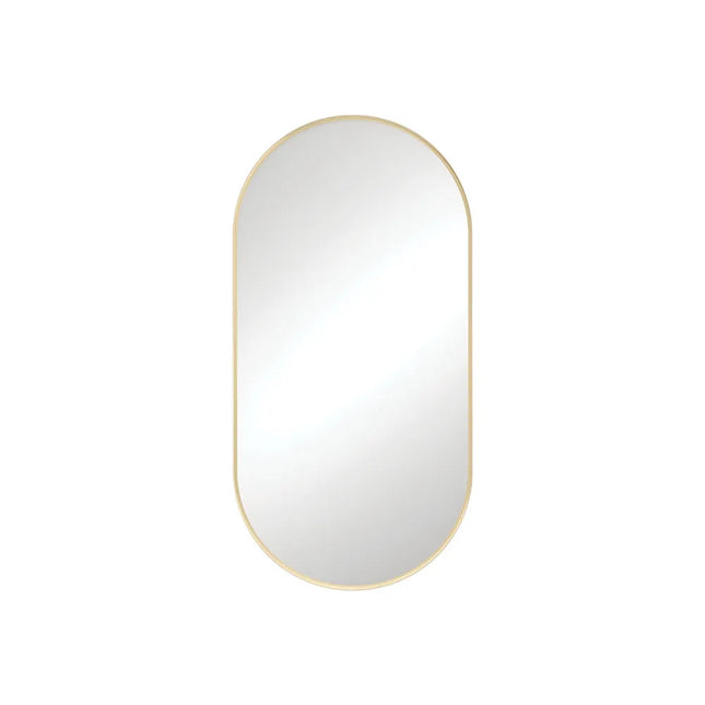 Fienza Empire Pill Framed Mirror Brass Gold ,