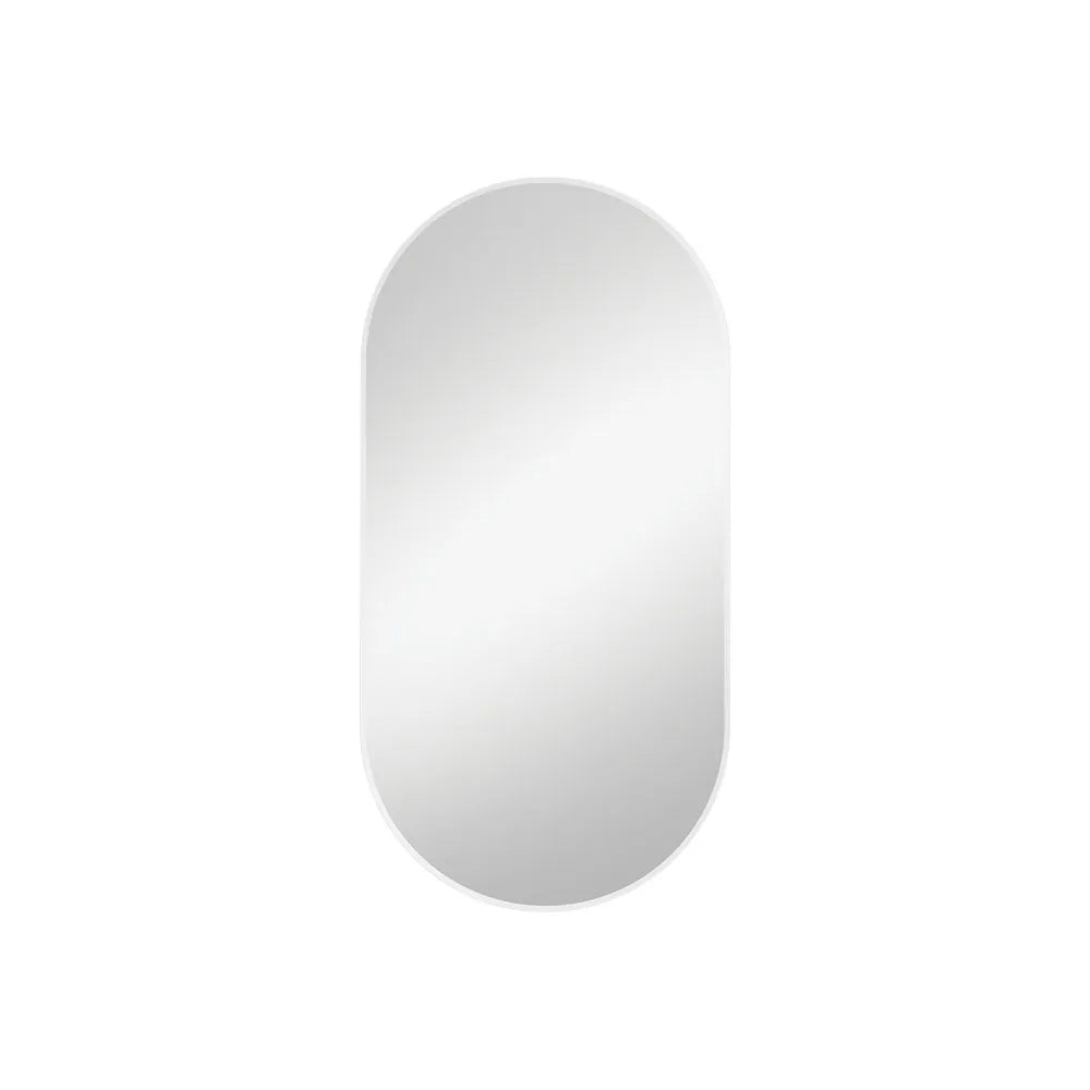 Fienza Empire Pill Framed Mirror Matte White , 450mm