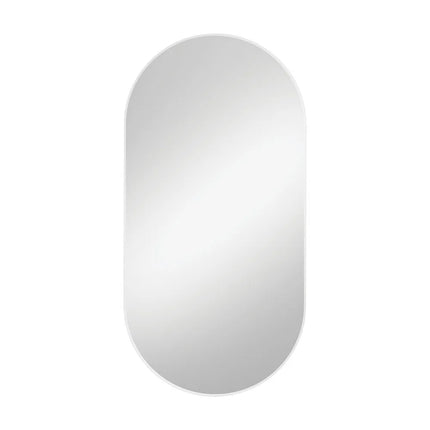 Fienza Empire Pill Framed Mirror Matte White , 600mm