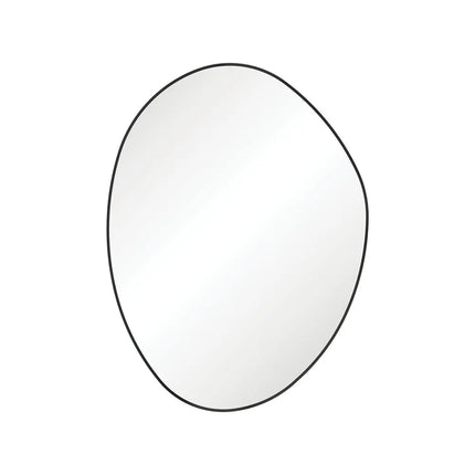 Fienza Pebble Asymmetrical Framed Mirror Matte Black , 900mm