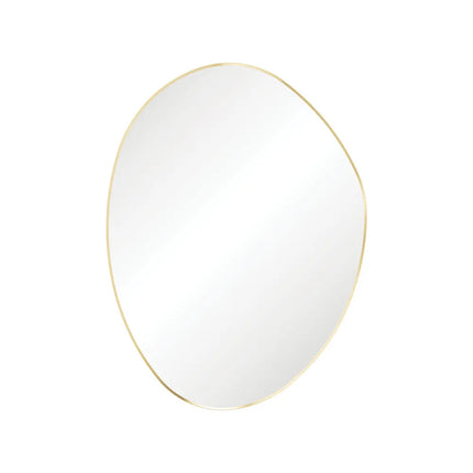 Fienza Pebble Asymmetrical Framed Mirror Brass Gold ,