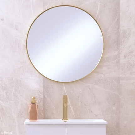 Fienza Reba Round Framed Mirror, Gold ,