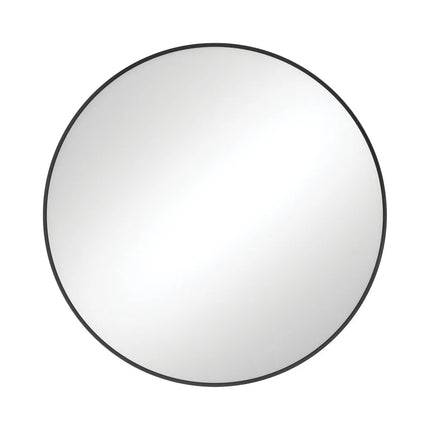 Fienza Reba Round Framed Mirror, Matte Black , 800mm