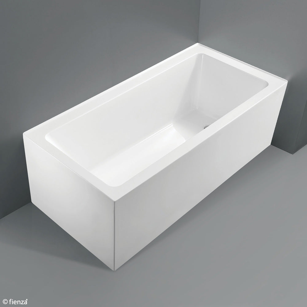 Fienza Sentor 1650 Acrylic Corner Bathtub, Gloss White , Left-Hand