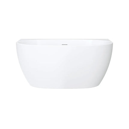 Fienza Keeto Acrylic Back-To-Wall Bath, 1300mm, Gloss White ,