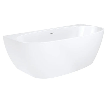 Fienza Keeto 1700 Back To Wall Acrylic Bathtub, Gloss White