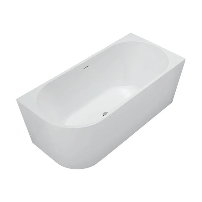 Fienza Isabella 1500 Acrylic Corner Bathtub, Gloss White, Slim Edge