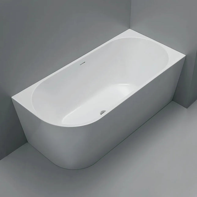 Fienza Isabella 1500 Acrylic Corner Bathtub, Gloss White, Slim Edge