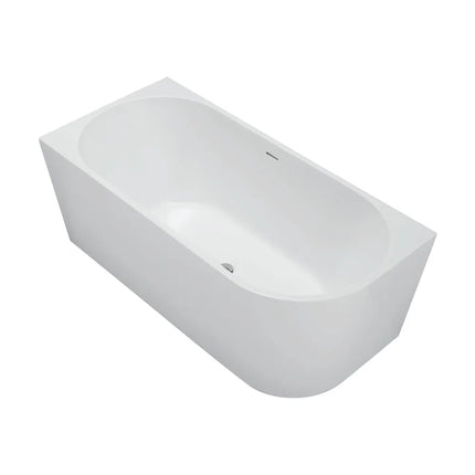 Fienza Isabella 1500 Acrylic Corner Bathtub, Gloss White, Slim Edge