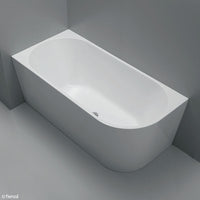 Fienza Isabella 1500 Acrylic Corner Bathtub, Gloss White, Slim Edge , Right-Hand