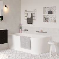 Fienza Isabella 1700 Acrylic Corner Bathtub, Gloss White, Slim Edge , Right-Hand