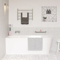 Fienza Isabella 1700 Acrylic Corner Bathtub, Gloss White, Slim Edge ,