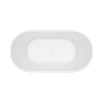 Fienza Eleanor Fluted 1500 Freestanding Acrylic Bath, Gloss White ,