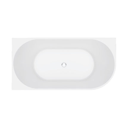 Fienza Eleanor Fluted 1500 Acrylic Corner Bath, Gloss White ,