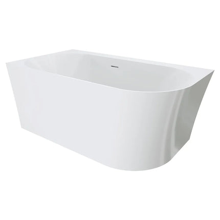 Fienza Chloe 1400 Acrylic Corner Bathtub, Gloss White, Slim Edge