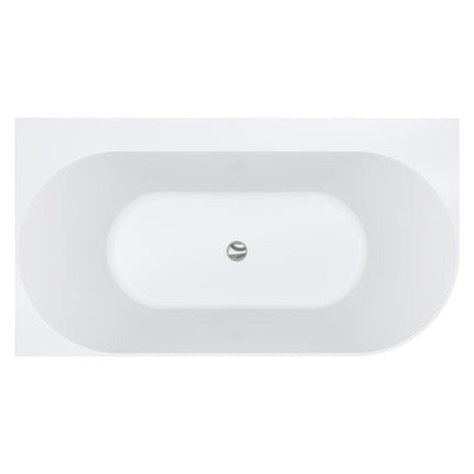 Fienza Chloe 1400 Acrylic Corner Bathtub, Gloss White, Slim Edge ,