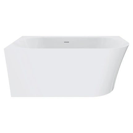 Fienza Chloe 1400 Acrylic Corner Bathtub, Gloss White, Slim Edge