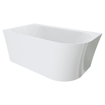 Fienza Chloe 1400 Acrylic Corner Bathtub, Gloss White, Slim Edge ,