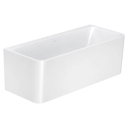 Fienza Delta 1700 Back To Wall Acrylic Bathtub, Gloss White
