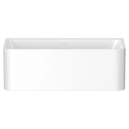 Fienza Delta 1700 Back To Wall Acrylic Bathtub, Gloss White