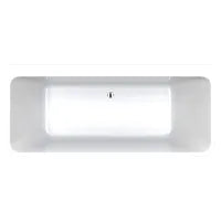 Fienza Delta 1700 Back To Wall Acrylic Bathtub, Gloss White