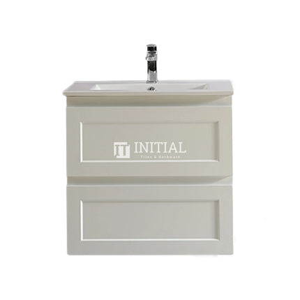 Fremantle Hampton Style Matte White Wall Hung Vanity 590W X 450H X 560D ,