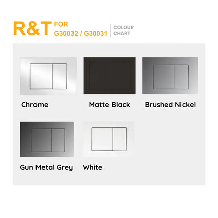 R&T Rectangle Dual Flush Push Buttons For G30032 / G30031