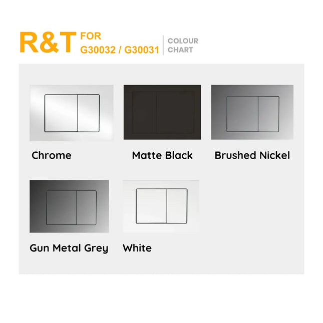 R&T Rectangle Dual Flush Push Buttons For G30032 / G30031