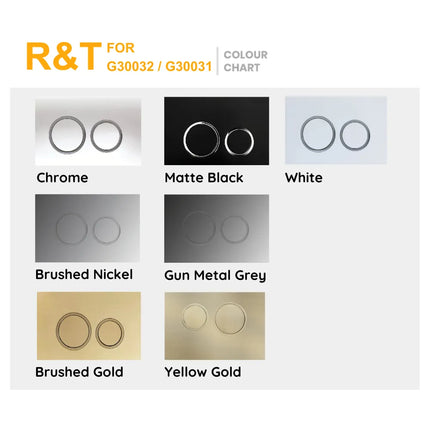 R&T Round Dual Flush Push Buttons For G30032 / G30031