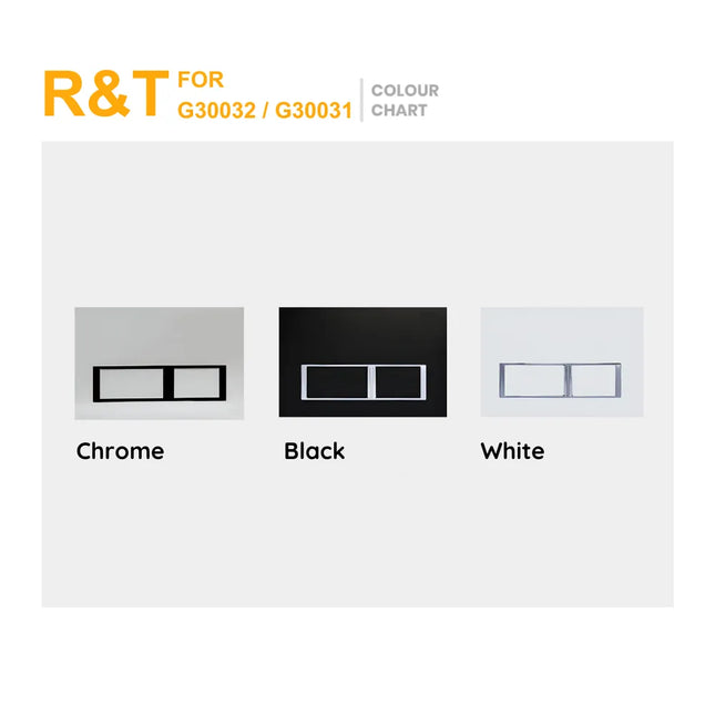 R&T Small Rectangle Dual Flush Push Buttons For G30032 / G30031