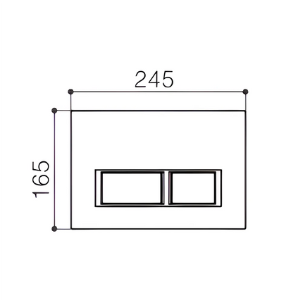 R&T Small Rectangle Dual Flush Push Buttons For G30032 / G30031