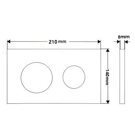 R&T Round Dual Flush Push Buttons For G3005 / G3005-F