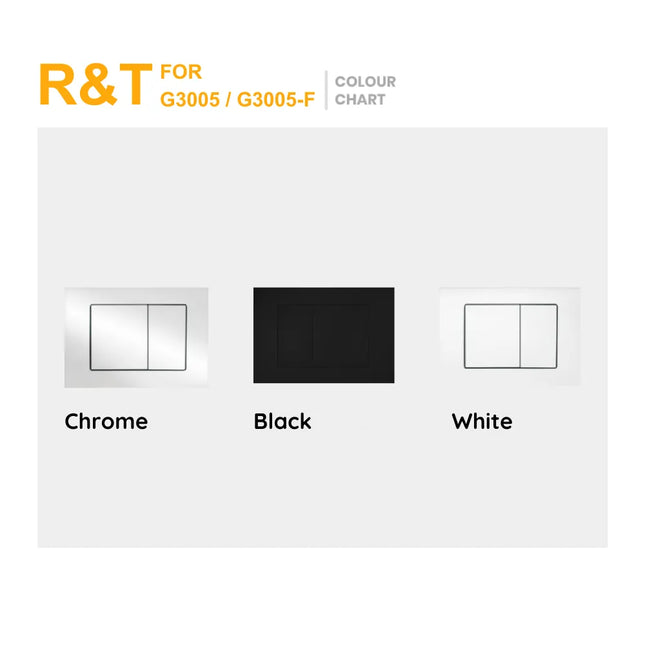 R&T Rectangle Dual Flush Push Buttons For G3005 / G3005-F