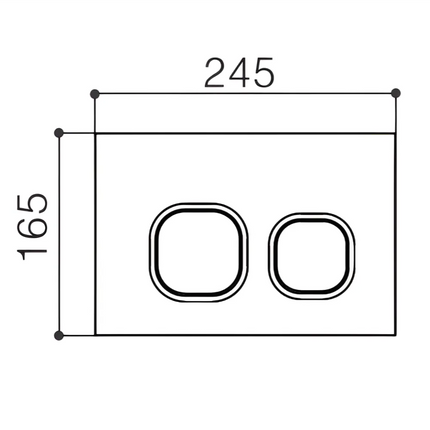 R&T Square Dual Flush Push Buttons For G30032 / G30031