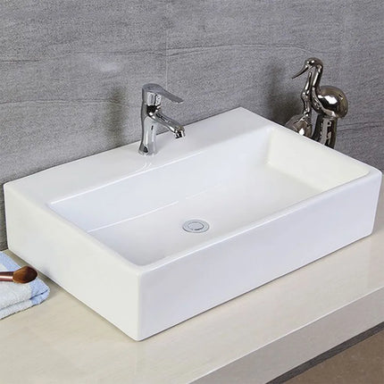 Gloss Rectangle Hand Wash Basin White 520X360X120