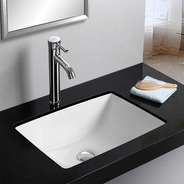 Gloss Rectangle Undermount / Counter Basin White 455X325X180