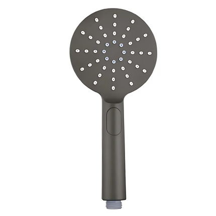Add Round Gun Metal Grey Hand Shower Head , 3 functions