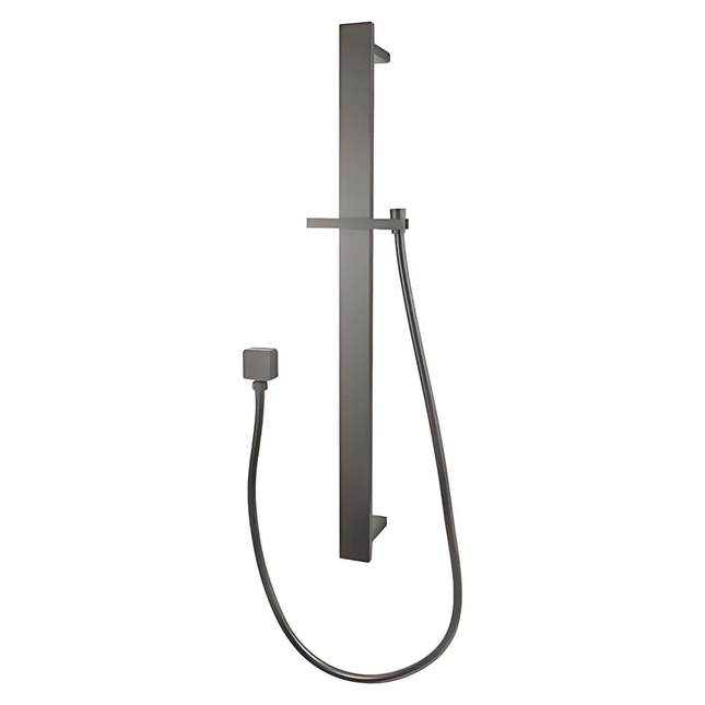 Square Hand Held Shower Set With Rail Gun Metal Grey ,