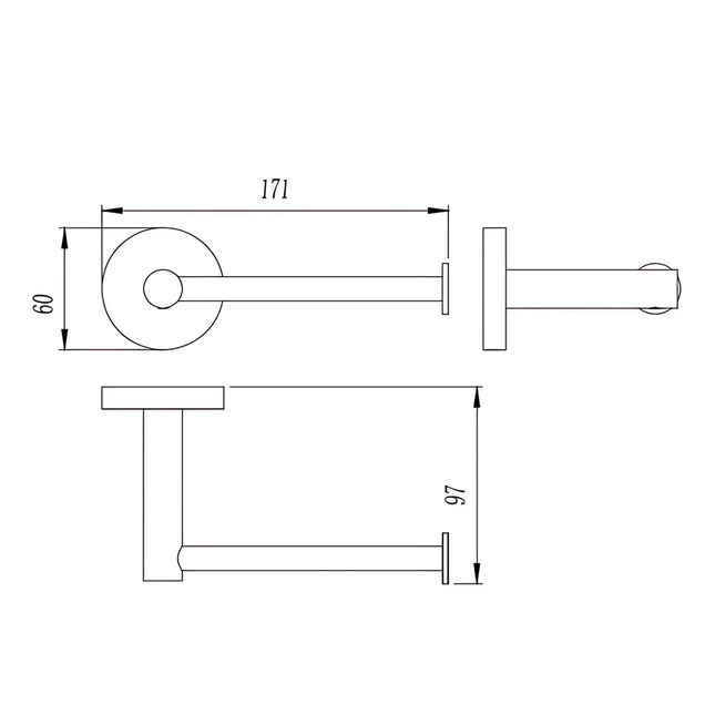 Louis Lever Toilet Paper Holder Gun Metal Grey ,