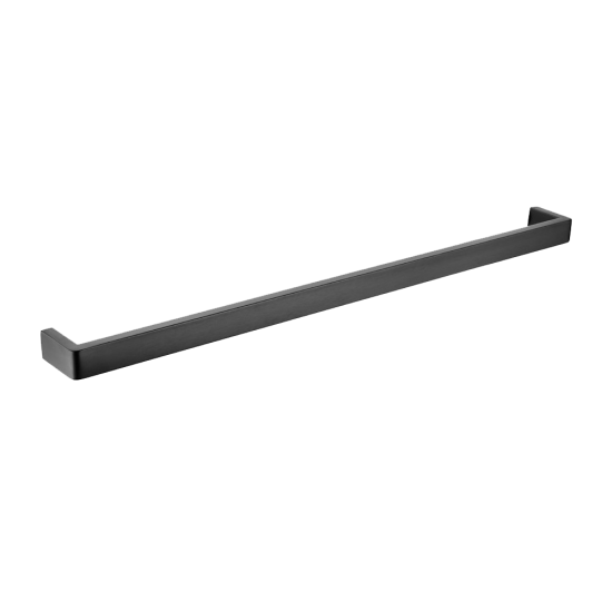 Tera Square Single Towel Rail 800mm Gunmetal Grey , Default Title