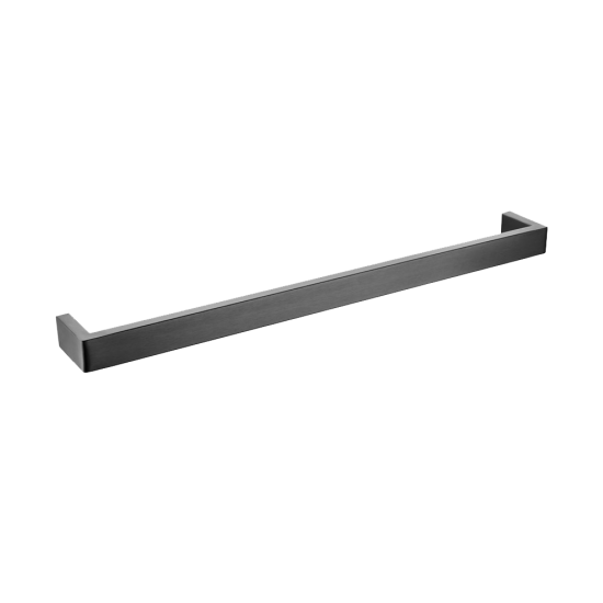 Tera Square Single Towel Rail 600mm Gunmetal Grey , Default Title