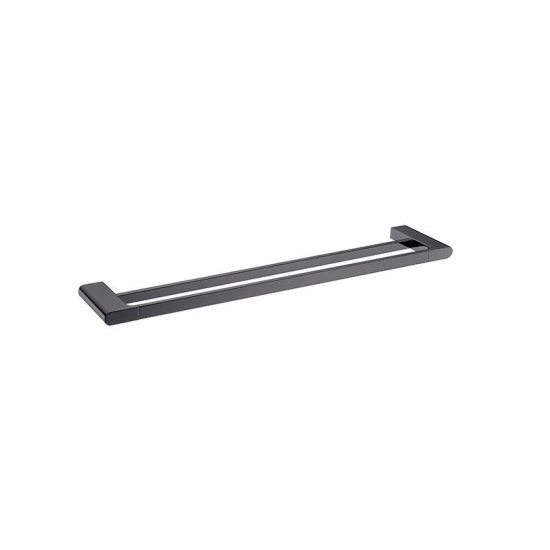 Belle Double Towel Rail 600mm Gunmetal Grey , Default Title