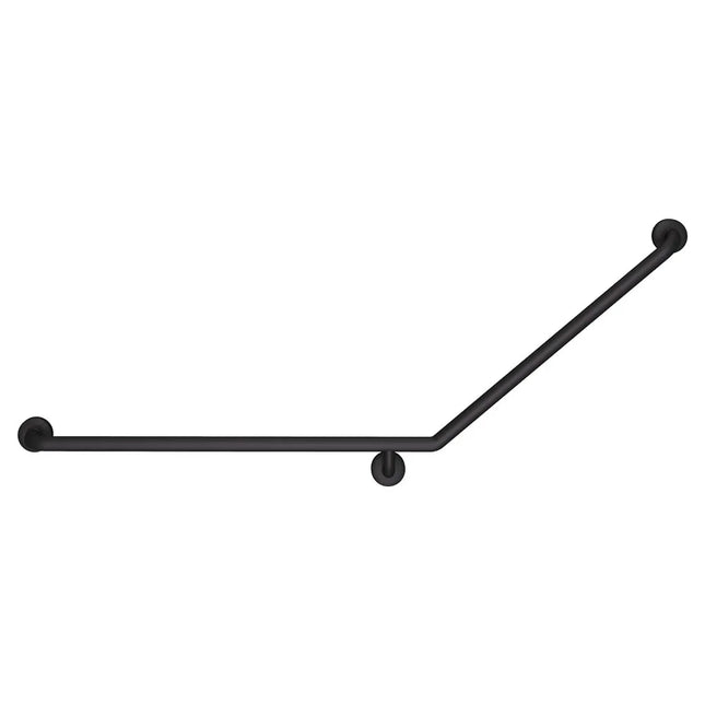 Fienza Care Ambulant 40° 900x700mm Stainless Steel Left Hand Grab Rail Matte Black ,