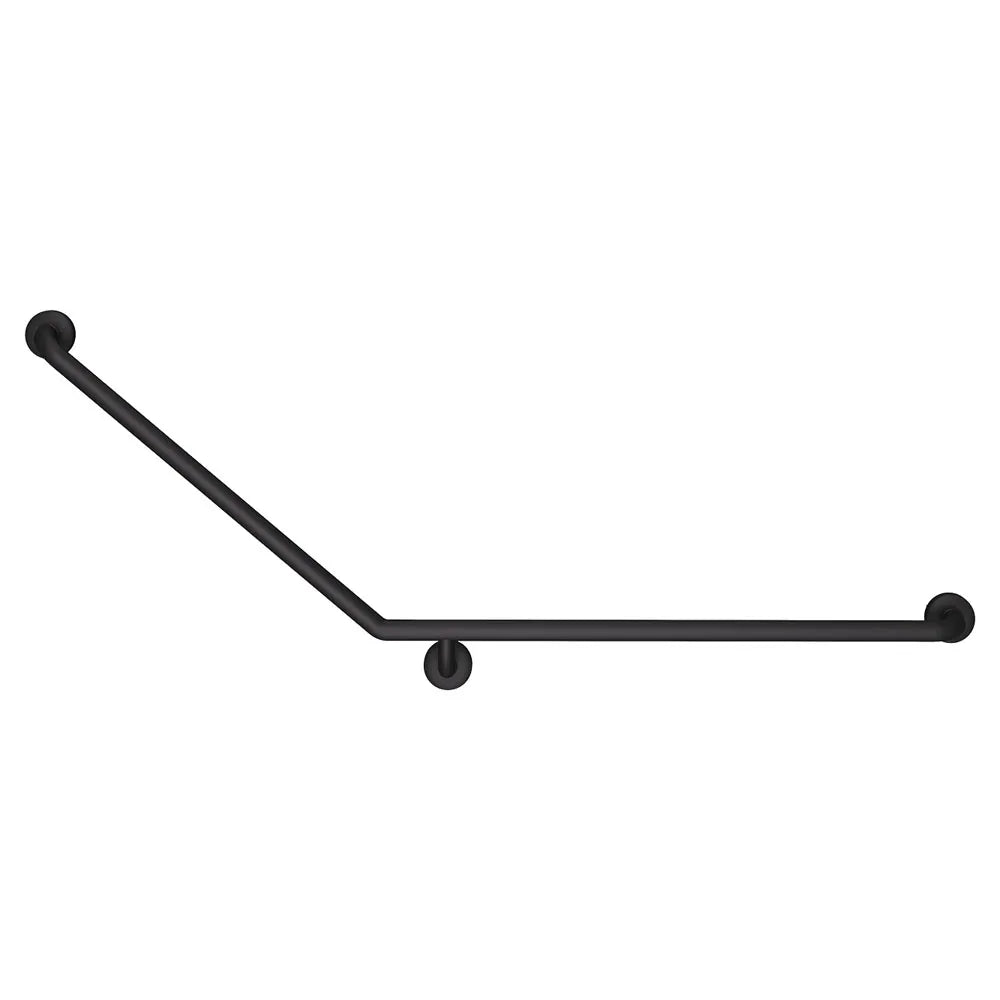 Fienza Care Ambulant 40° 900x700mm Stainless Steel Right Hand Grab Rail Matte Black ,