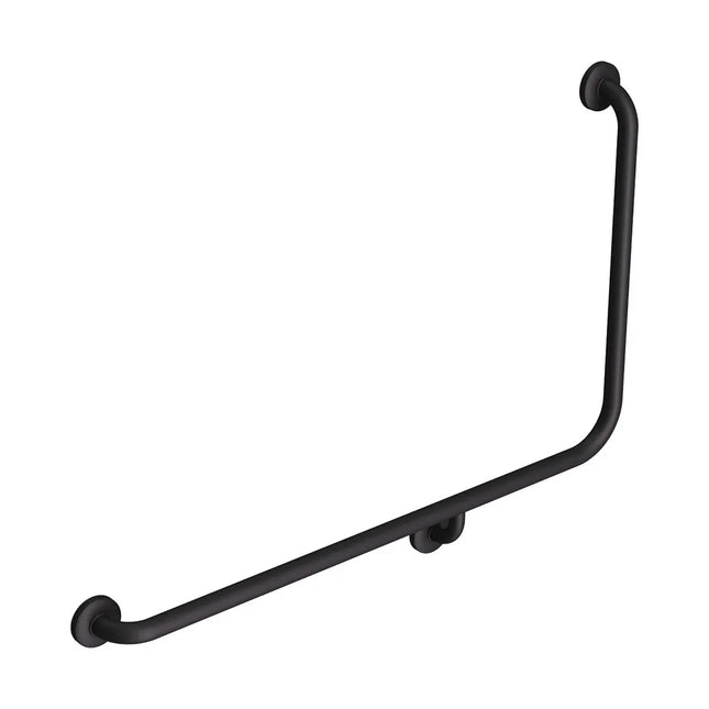 Fienza Care Ambulant 90° 960x600mm Stainless Steel Left Hand Grab Rail Matte Black ,