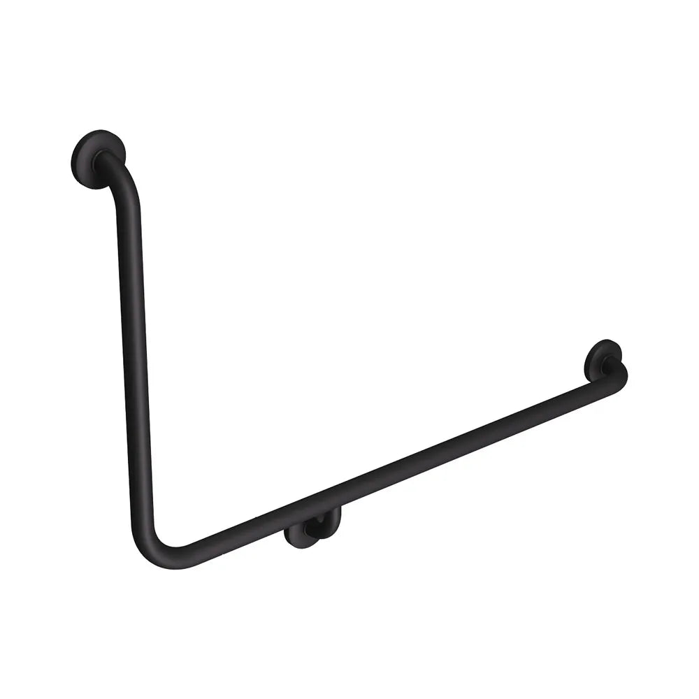 Fienza Care Ambulant 90° 960x600mm Stainless Steel Right Hand Grab Rail Matte Black ,