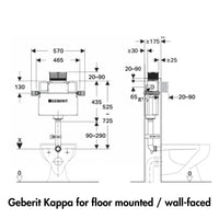 Fienza Rak Sensation Wall Faced Toilet Suite, Alpine White ,