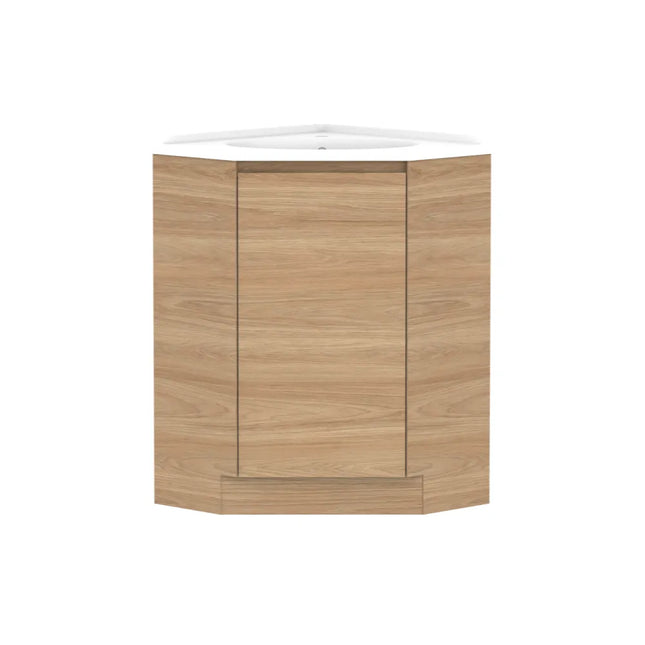 ADP Glacier Lite Corner Floor Mount Vanity on Kickboard