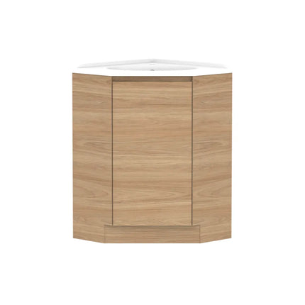 ADP Glacier Lite Corner Floor Mount Vanity on Kickboard